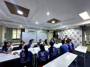 Kanji Masters Academy staff attending a team meeting