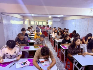 Japanese language students attending a KMA group lesson