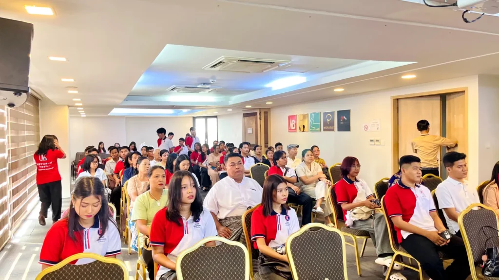 Students and guests at a Kanji Masters Academy education session